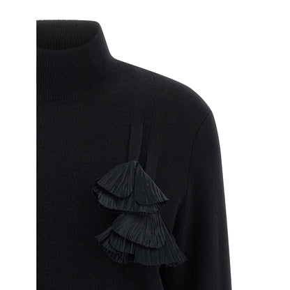 Ferragamo Black Virgin Wool Cardigan