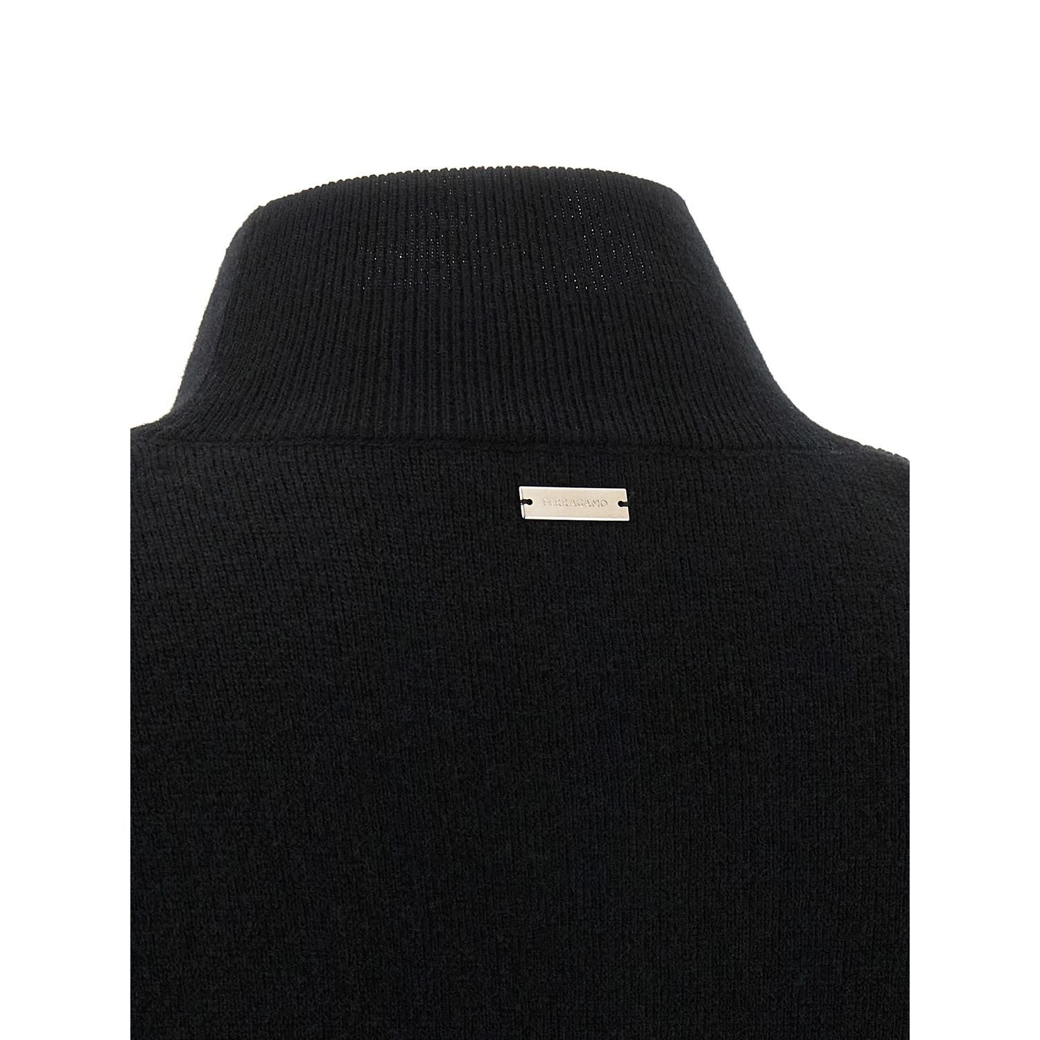 Ferragamo Black Virgin Wool Cardigan