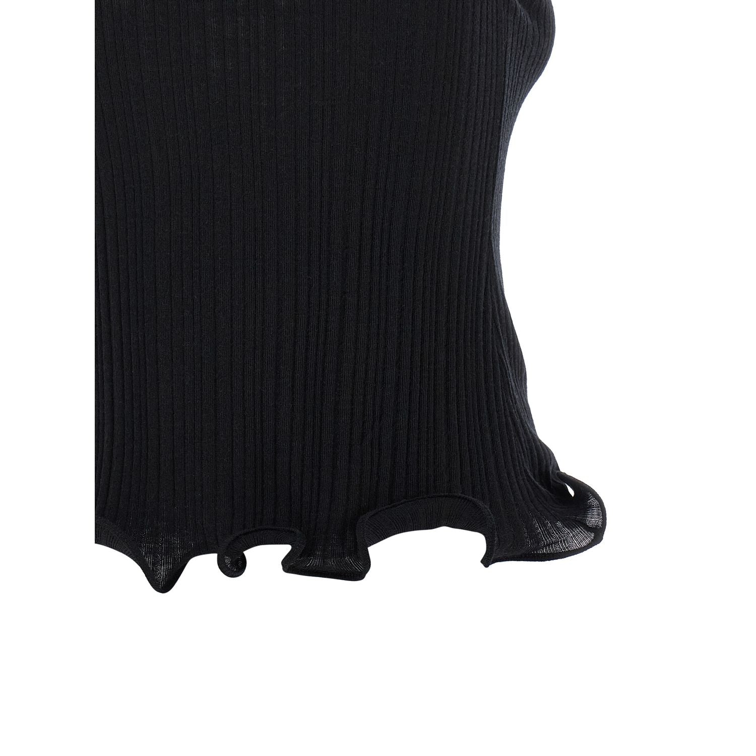 Fendi Black Polyester Sleeveles T-Shirt