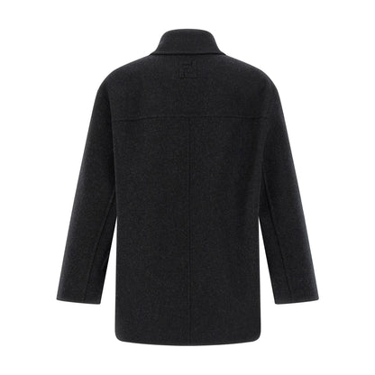 Fendi Gray Virgin Wool Coat