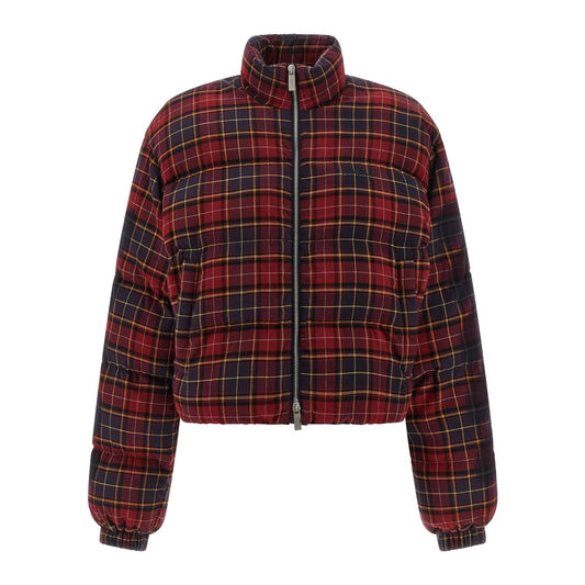 Off-White Bordeaux Cotton Full-Length Jacket