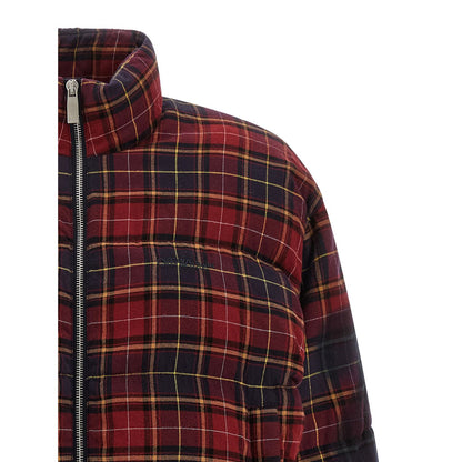 Off-White Bordeaux Cotton Full-Length Jacket