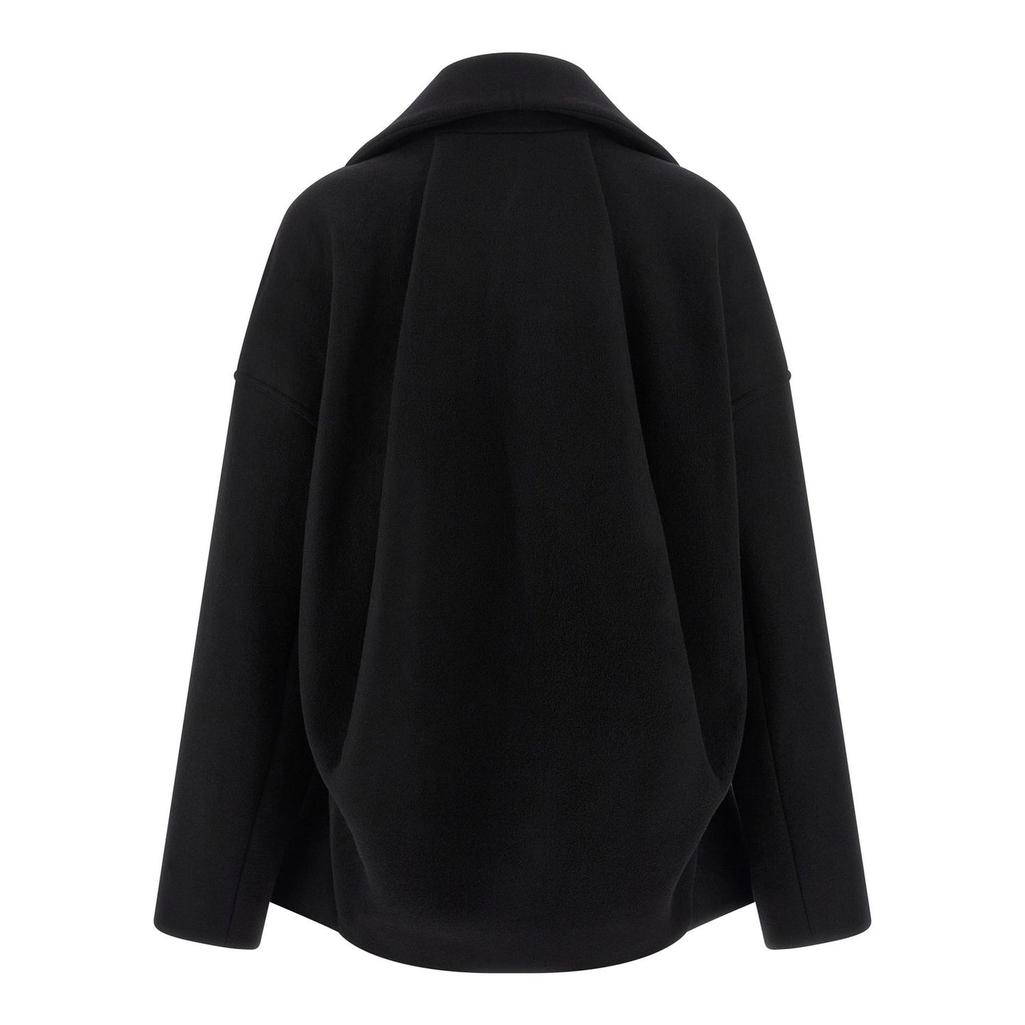 Rick Owens Black Virgin Wool Coat