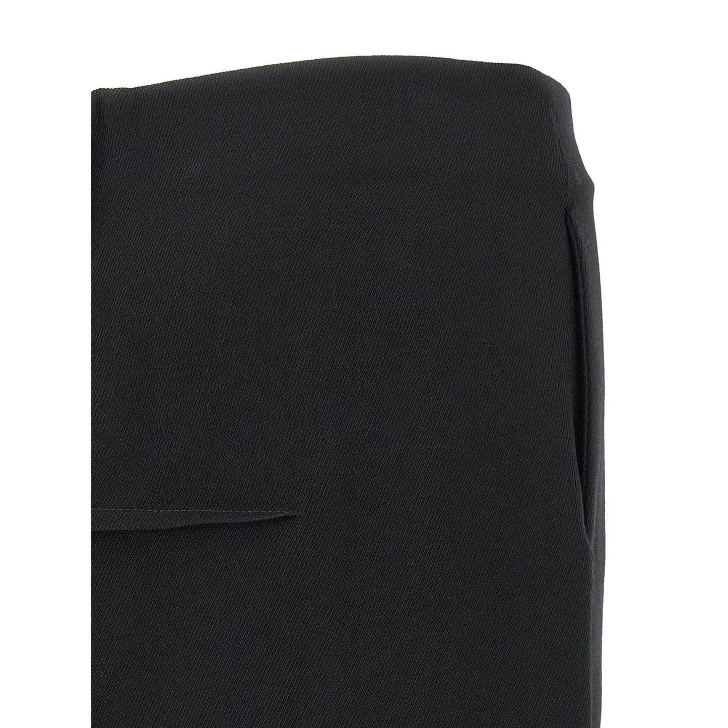 Rick Owens Black Virgin Wool Mini Skirt