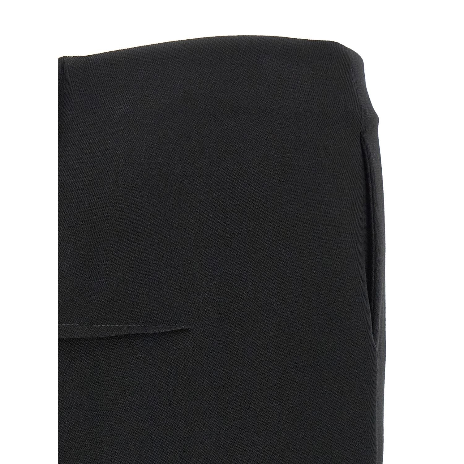 Rick Owens Black Virgin Wool Mini Skirt
