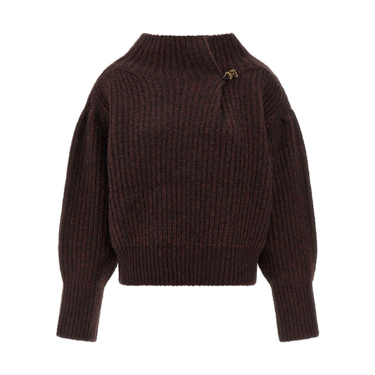 Dries Van Noten Bordeaux Wool Cardigan