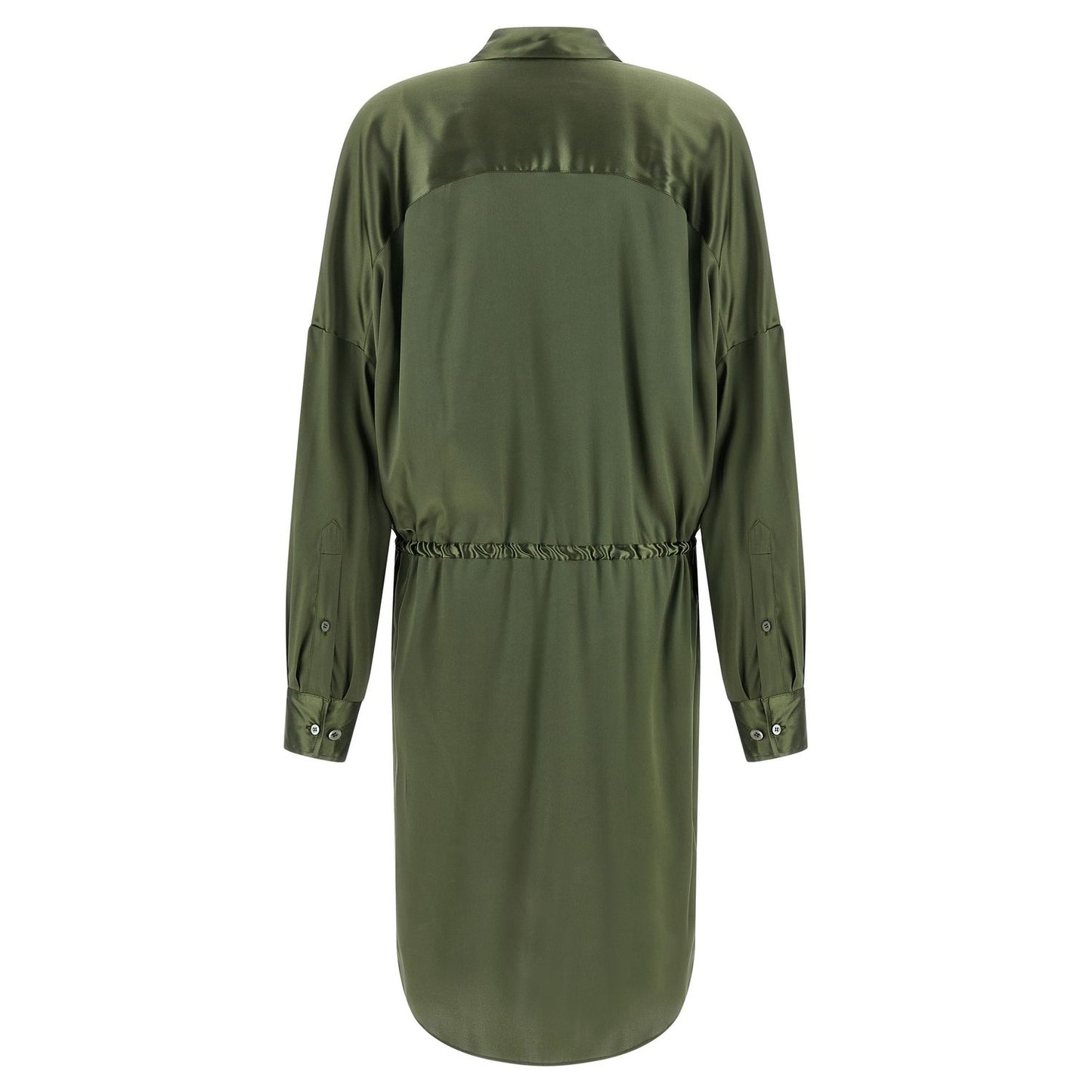 Dries Van Noten Bicolor Silk Midi Dress