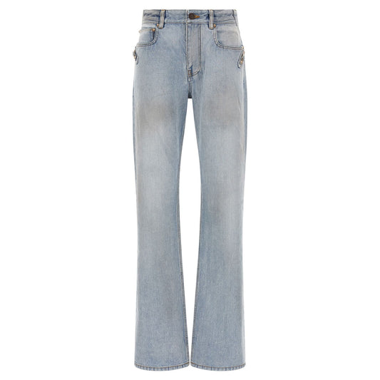 Balenciaga Blue Cotton Straight-Leg Jeans