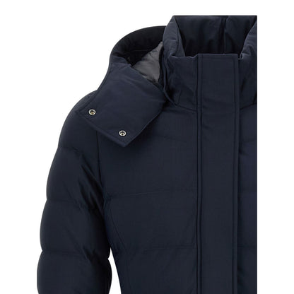 Moose Knuckles Blue Nylon Parka