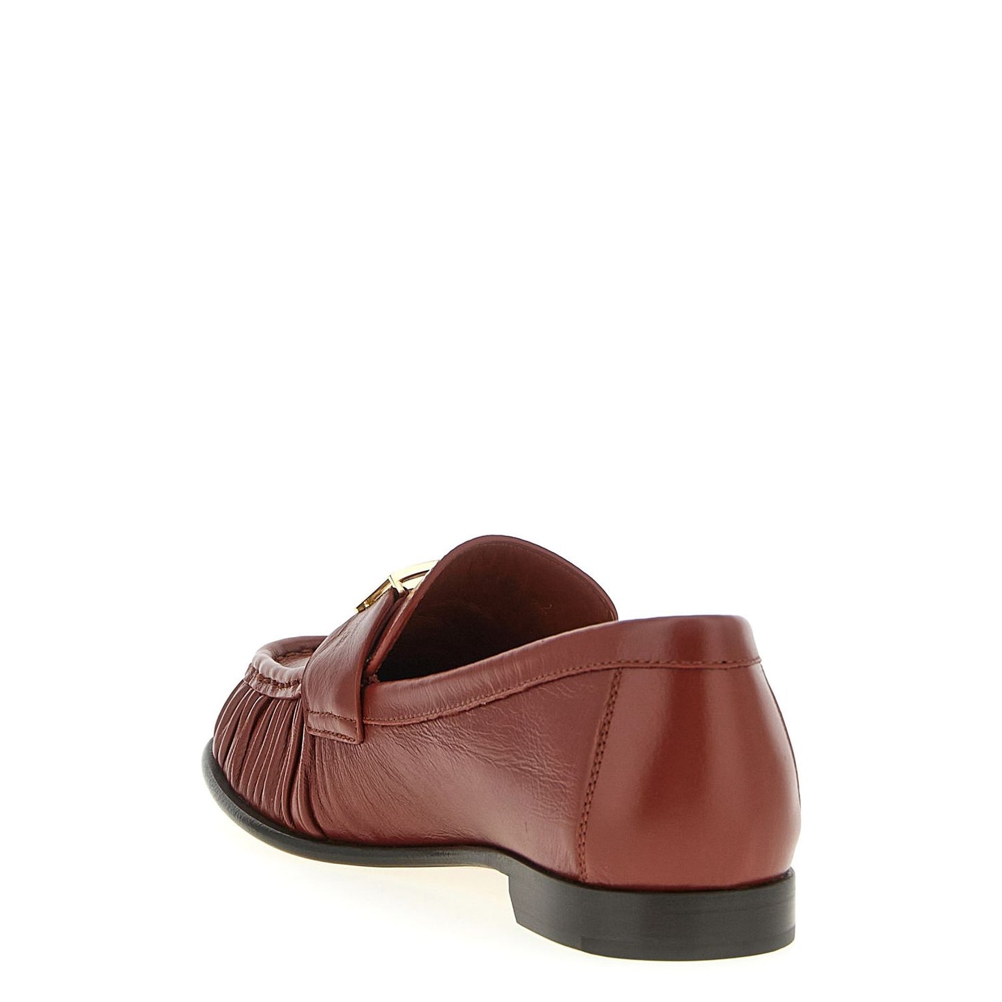 Fendi Brown Lamb Leather Slip-On Loafers