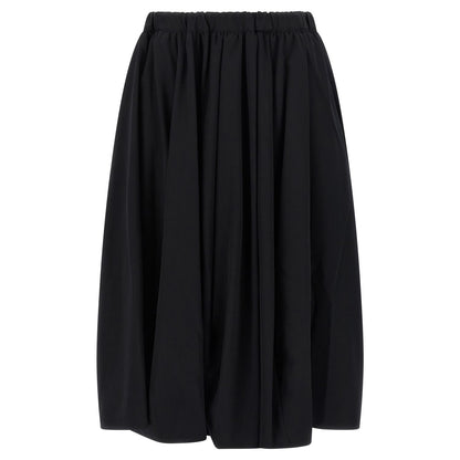Comme Des Garçons Black Wool Mini Skirt
