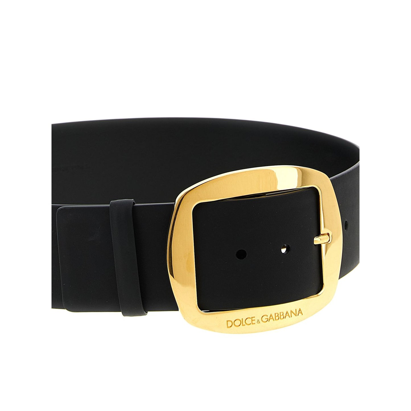 Dolce & Gabbana Black Calfskin Regular Belt