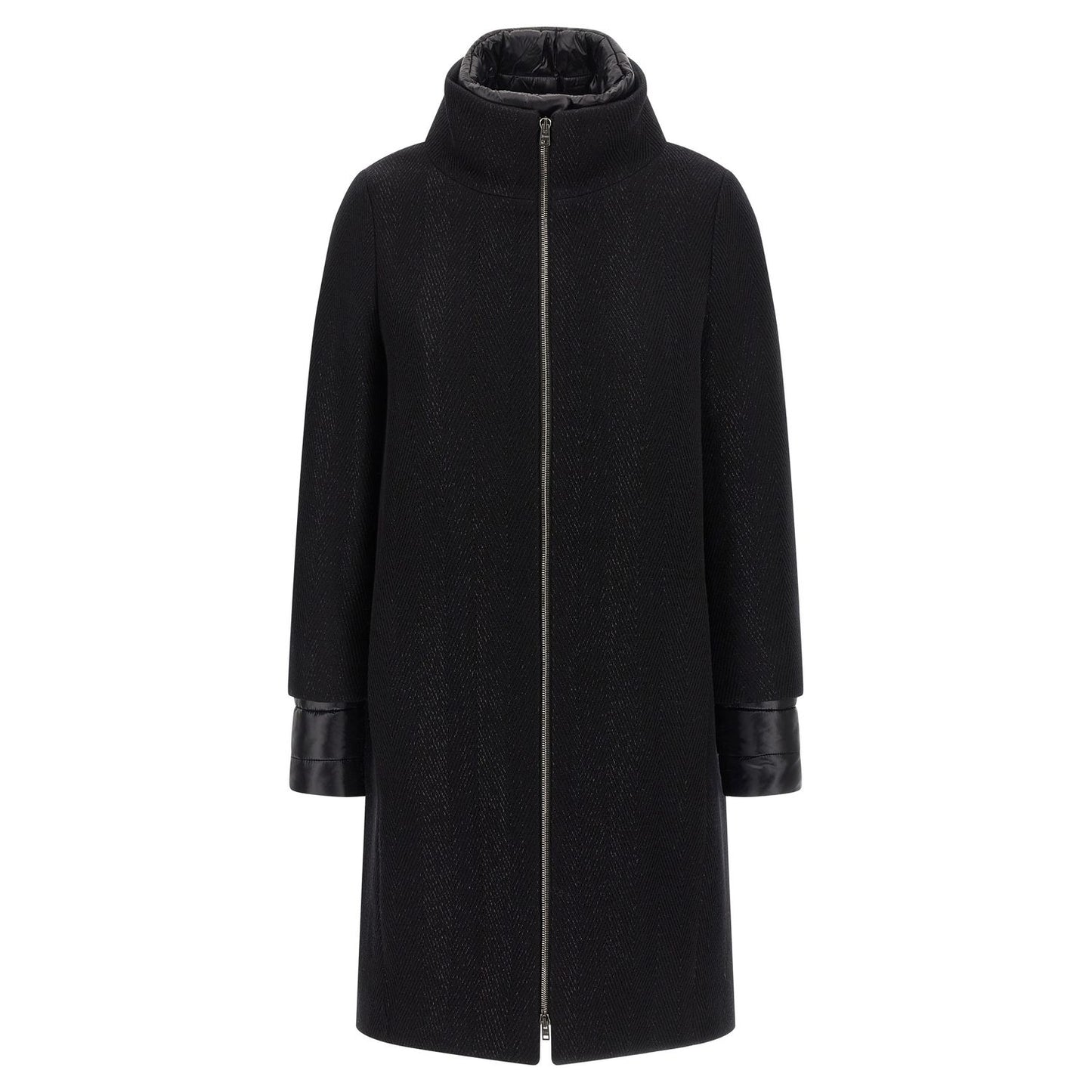 Herno Black Wool Coat
