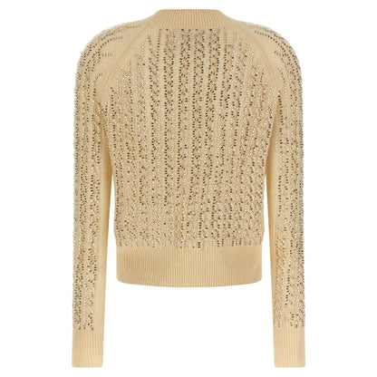Ermanno Scervino Beige Virgin Wool Cardigan