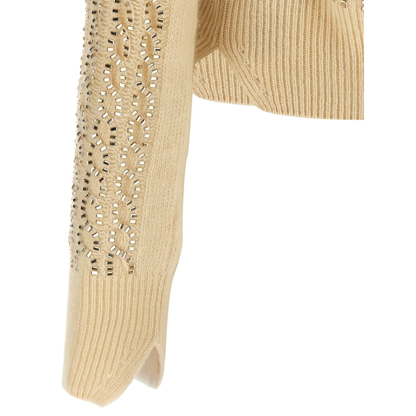 Ermanno Scervino Beige Virgin Wool Cardigan