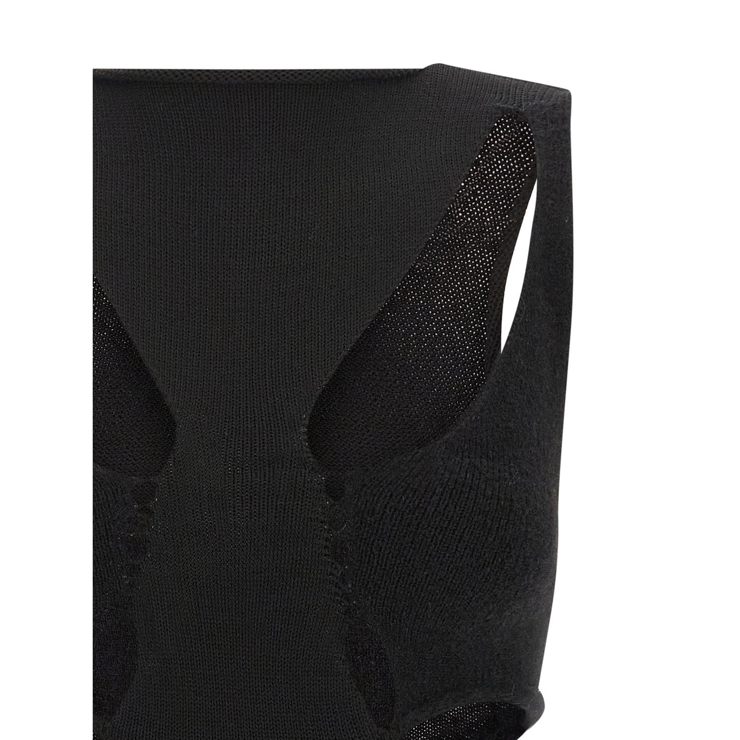Rick Owens Black Wool Tank Tops