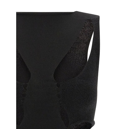 Rick Owens Black Wool Tank Tops