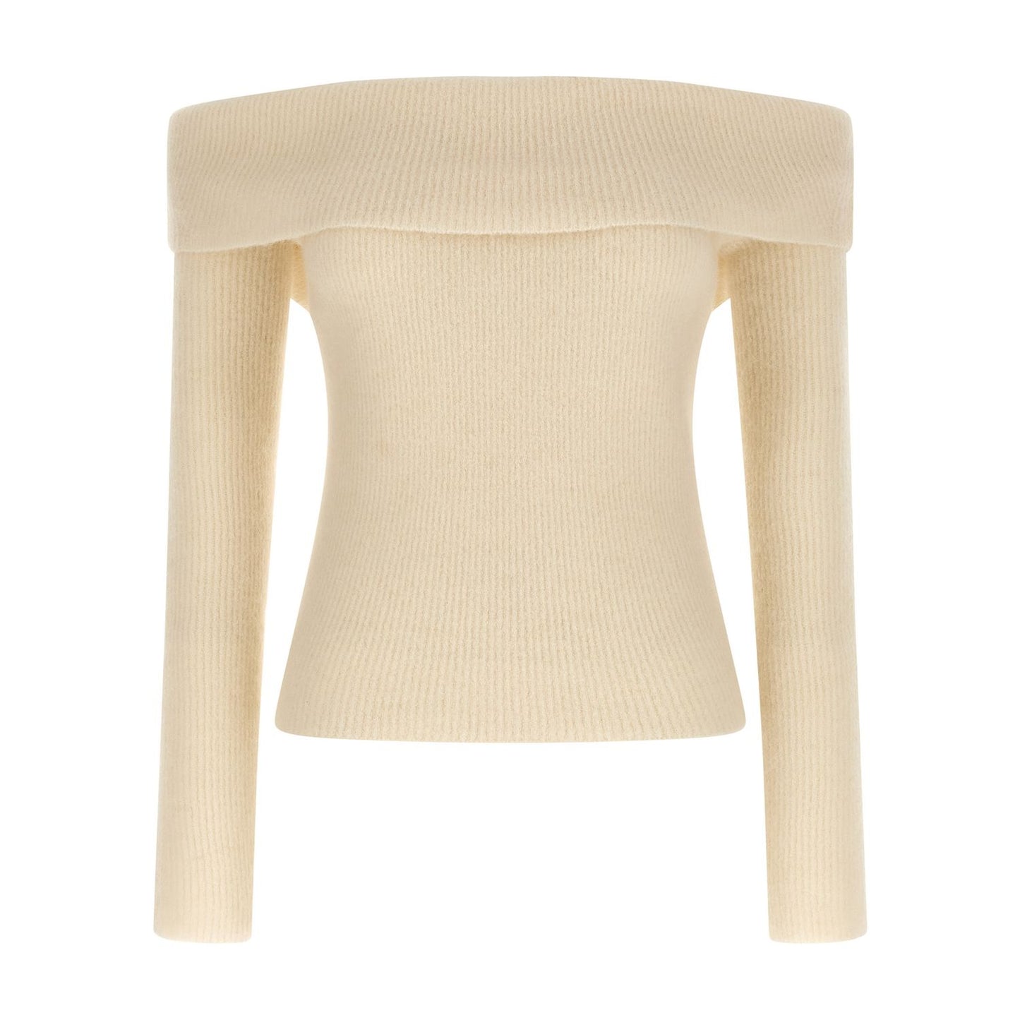 Rick Owens White Wool Cardigan