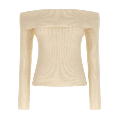 Rick Owens White Wool Cardigan