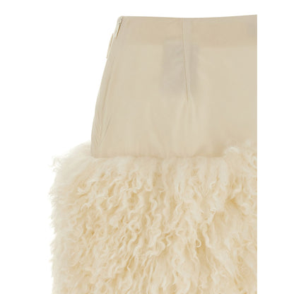 Moncler White Polyamide Long Skirt