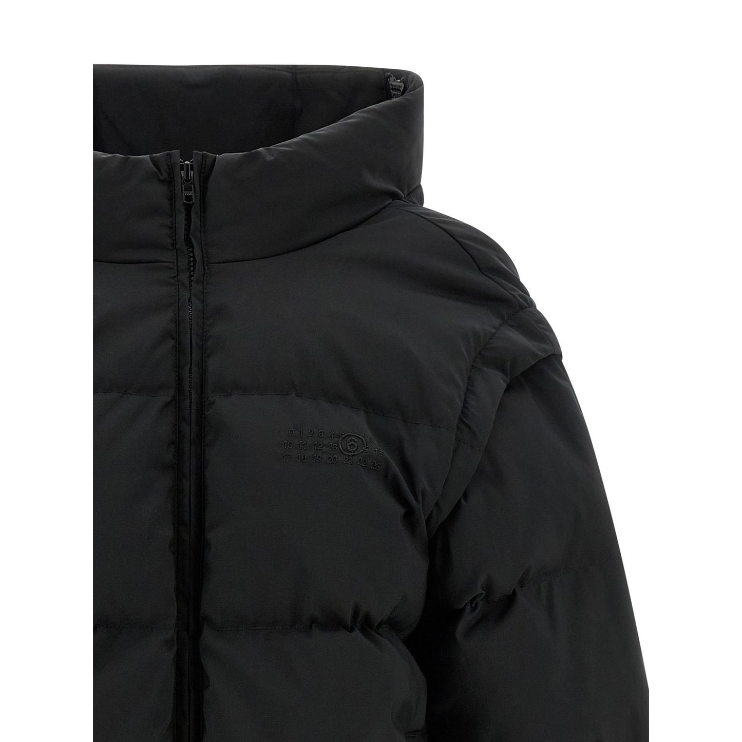 MM6 Maison Margiela Black Polyester Full-Length Jacket