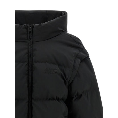 MM6 Maison Margiela Black Polyester Full-Length Jacket