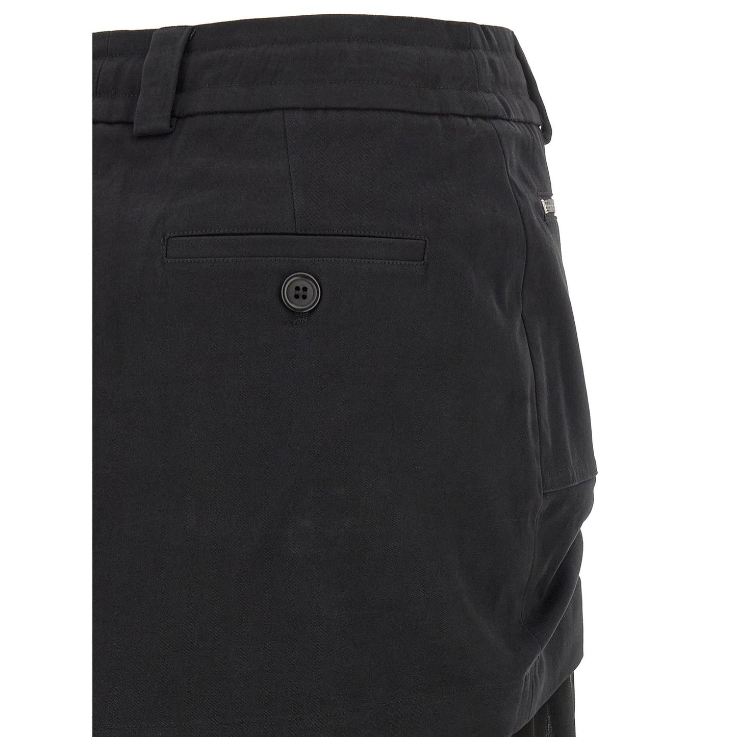Dolce & Gabbana Black Silk Midi Skirt