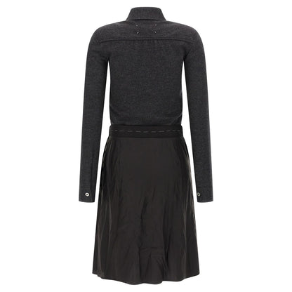 Maison Margiela Gray Virgin Wool Midi Dress