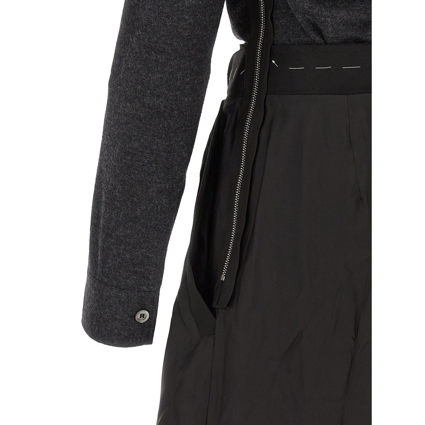 Maison Margiela Gray Virgin Wool Midi Dress