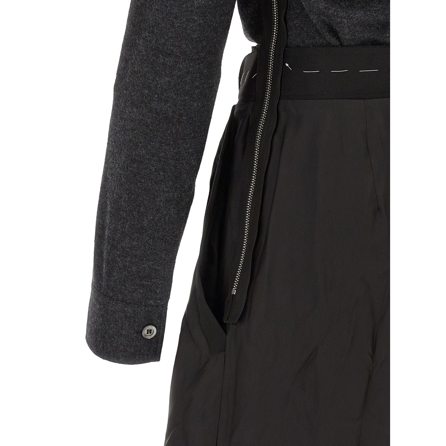 Maison Margiela Gray Virgin Wool Midi Dress