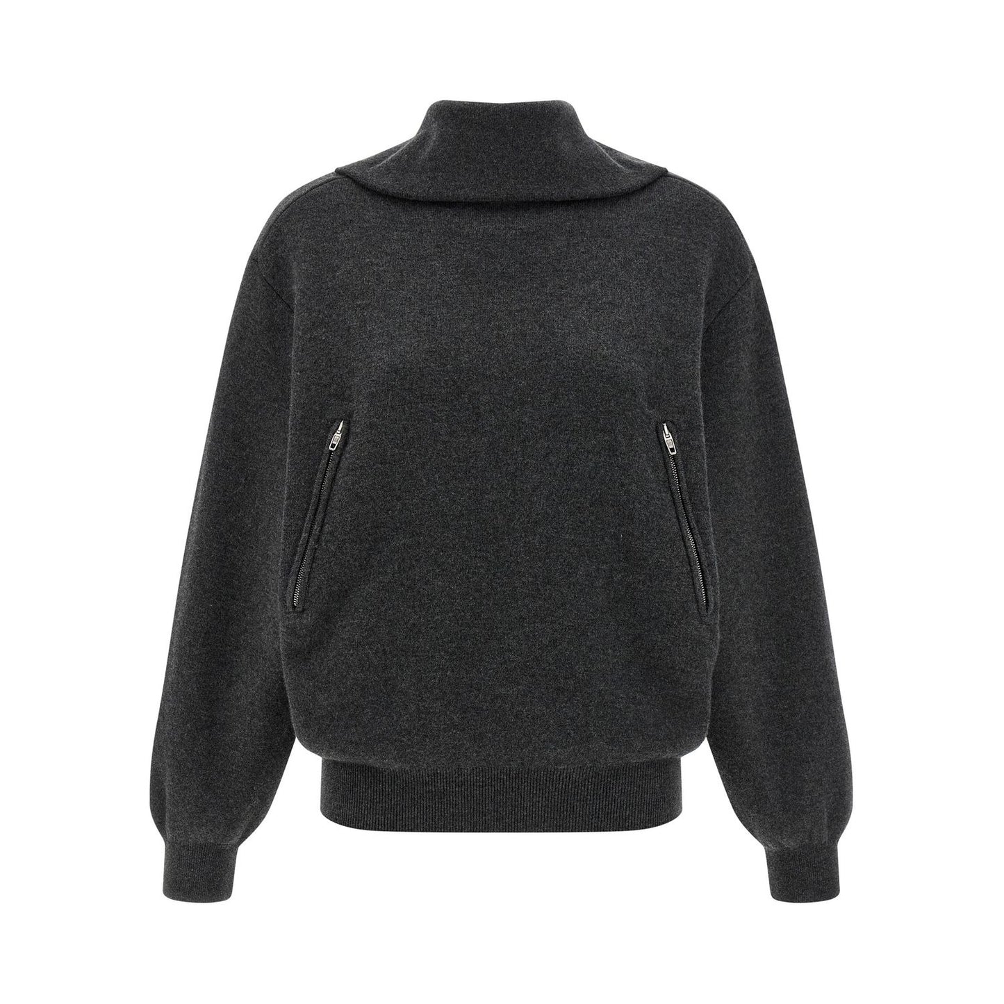 Balenciaga Gray Wool Cardigan