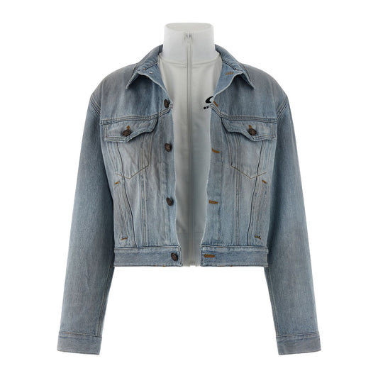 Balenciaga Blue Cotton Denim Jacket