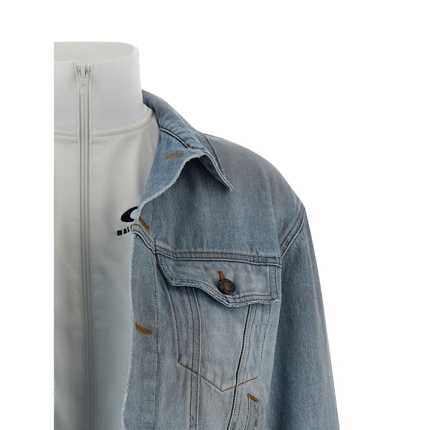Balenciaga Blue Cotton Denim Jacket