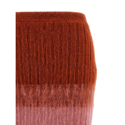 Fendi Multicolor Wool Midi Skirt