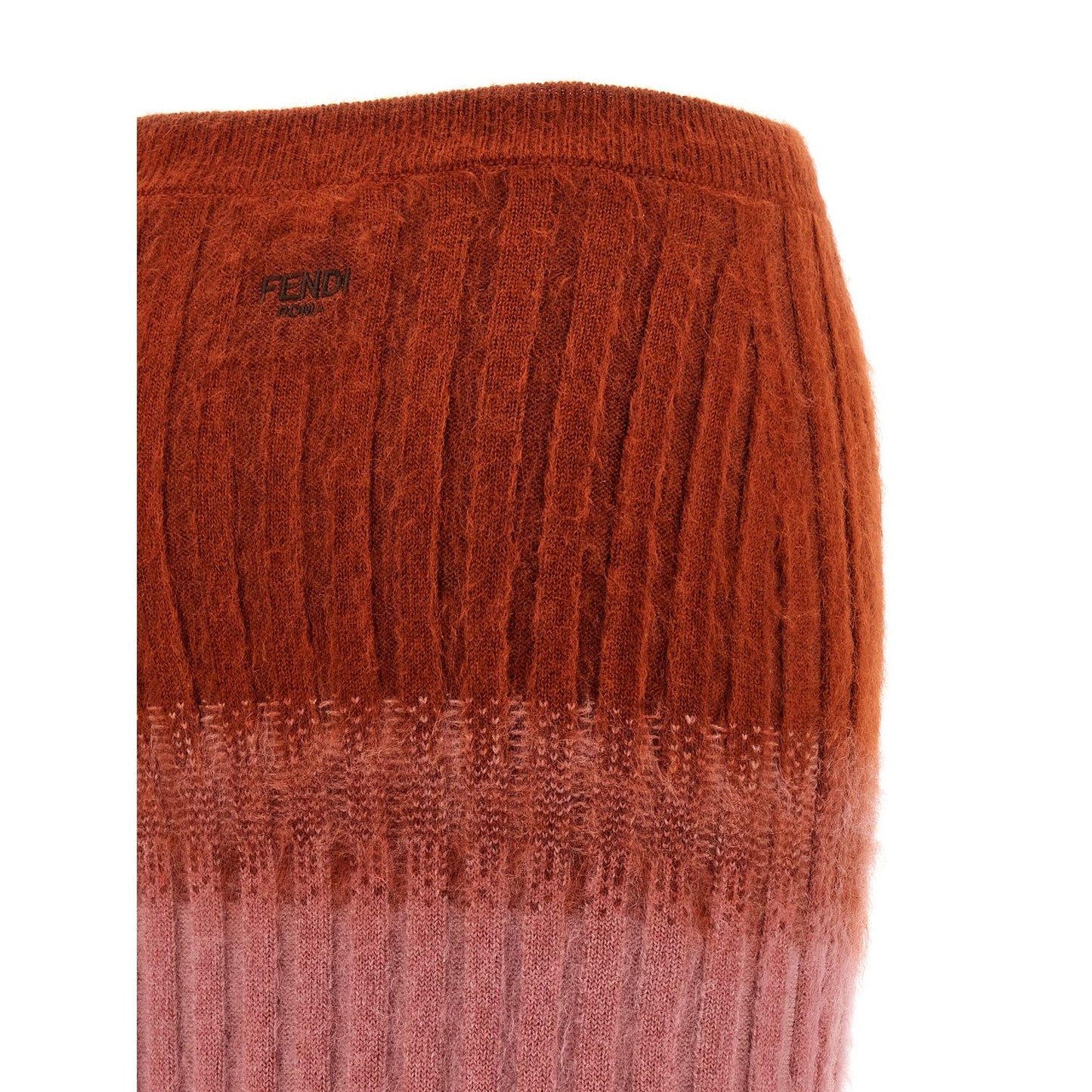 Fendi Multicolor Wool Midi Skirt