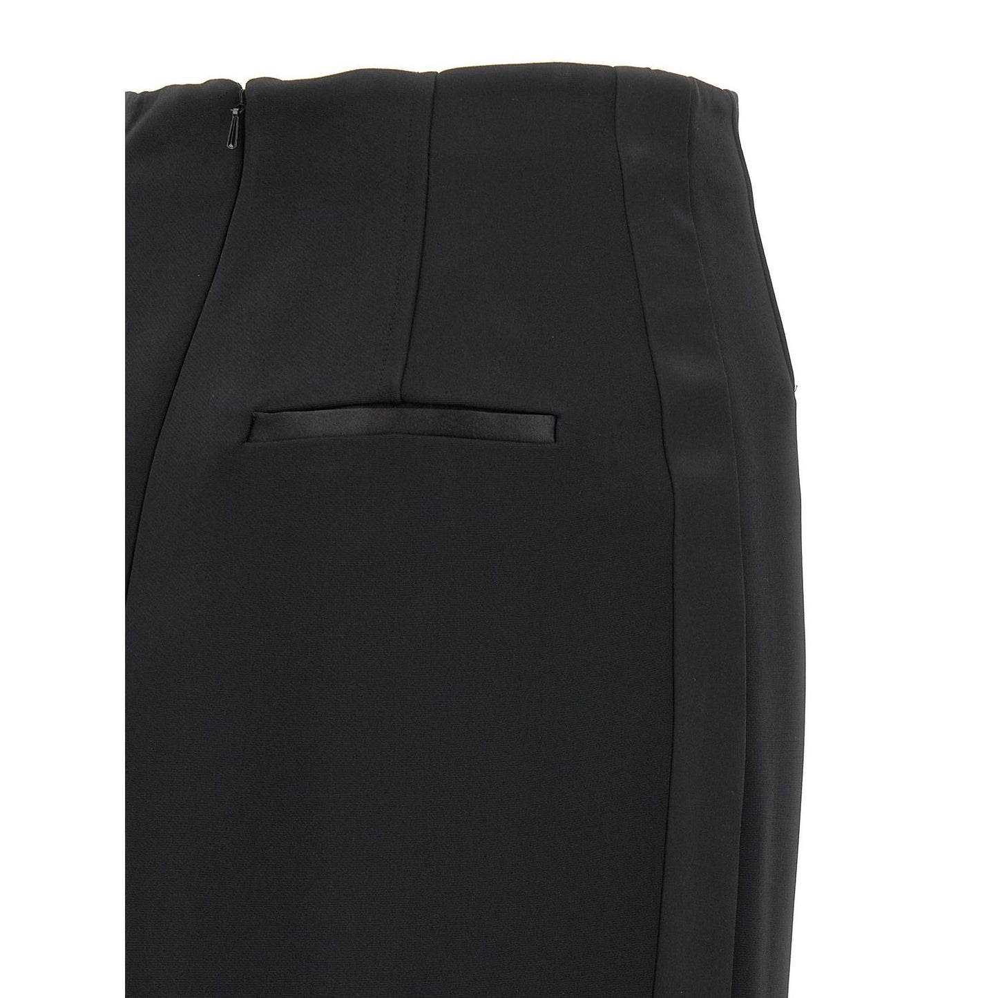 Max Mara Black Viscose Midi Skirt