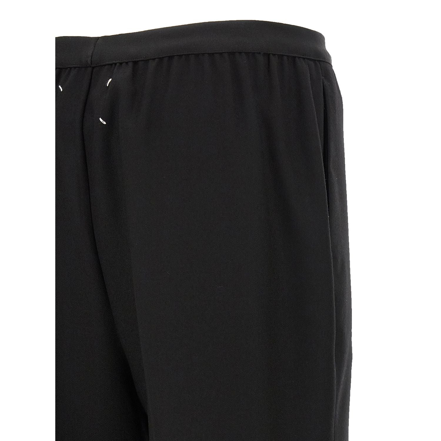 Maison Margiela Black Virgin Wool Casual Pants