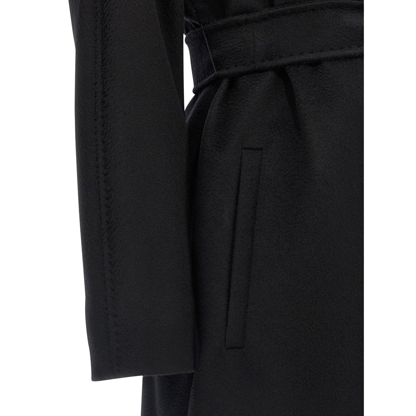 Max Mara Black Virgin Wool Coat