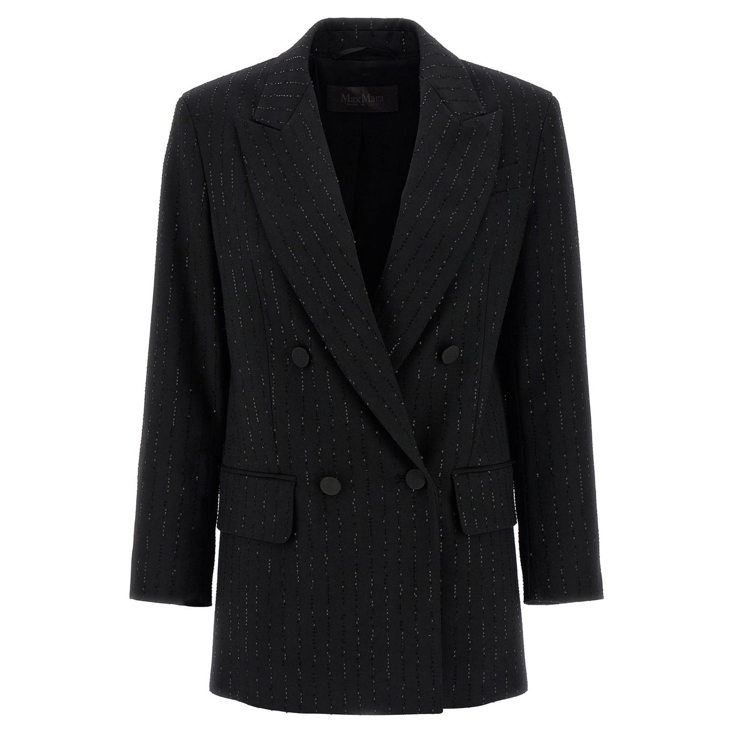 Max Mara Black Virgin Wool Blazer