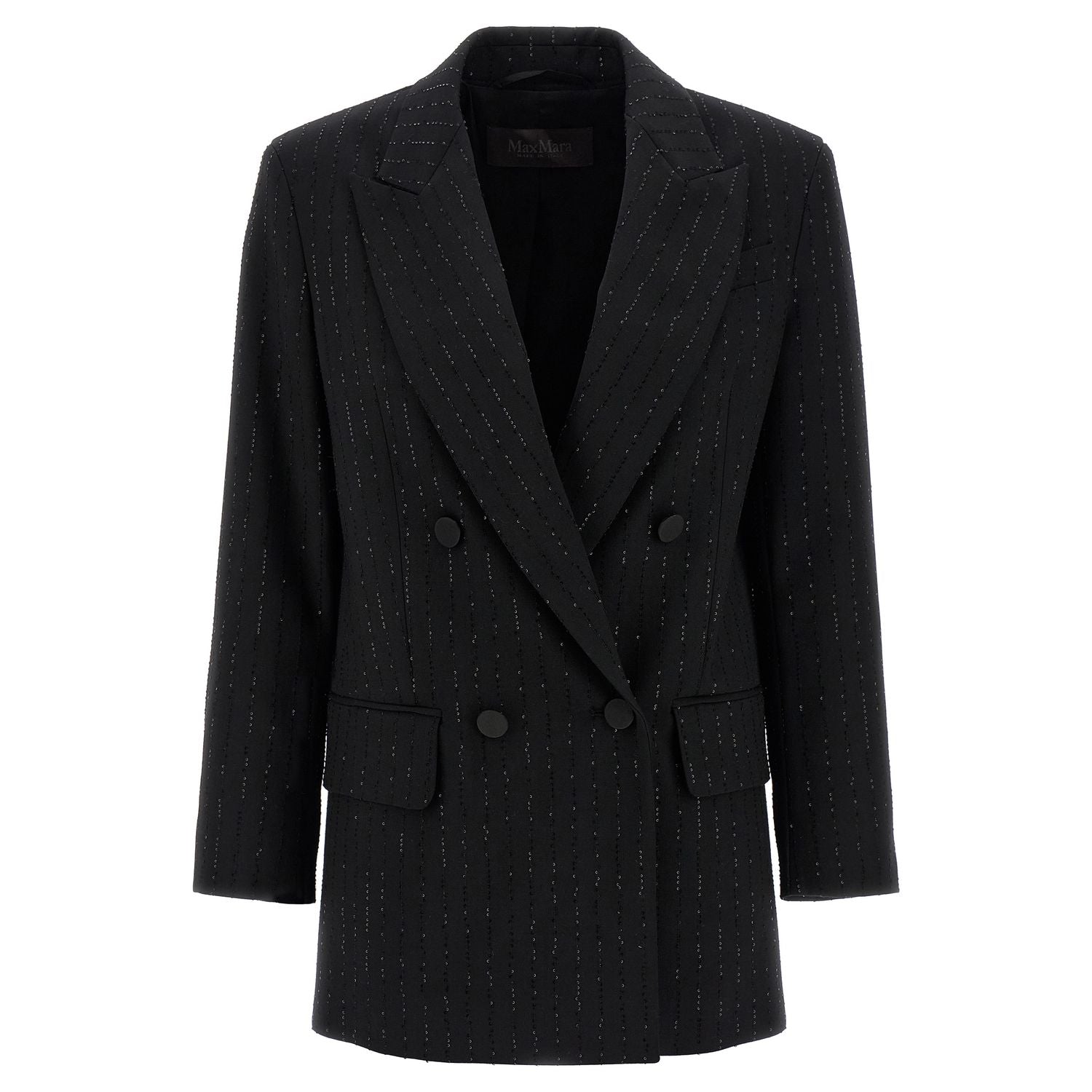 Max Mara Black Virgin Wool Blazer