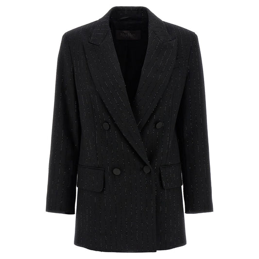 Max Mara Black Virgin Wool Blazer