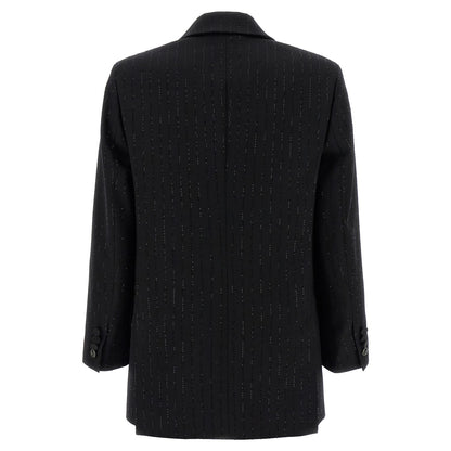 Max Mara Black Virgin Wool Blazer