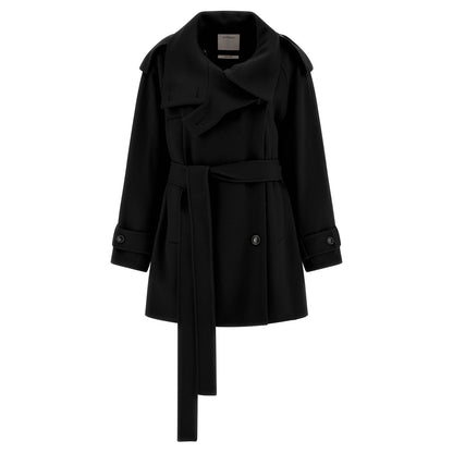Sportmax Black Virgin Wool Coat