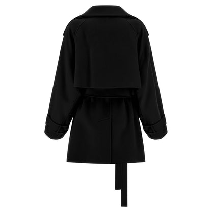 Sportmax Black Virgin Wool Coat