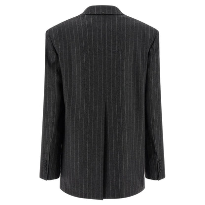 Sportmax Gray Virgin Wool Blazer