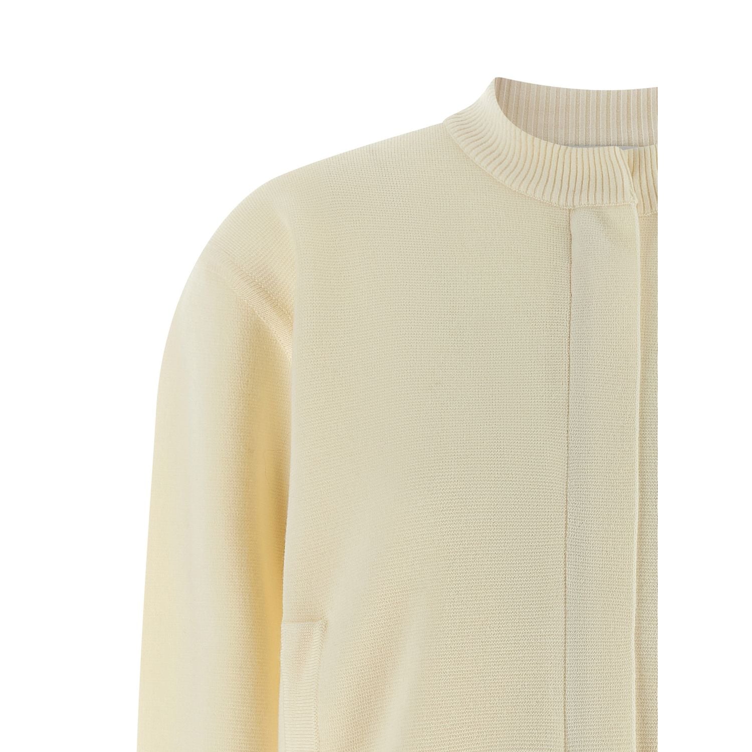 Max Mara White Virgin Wool Cardigan
