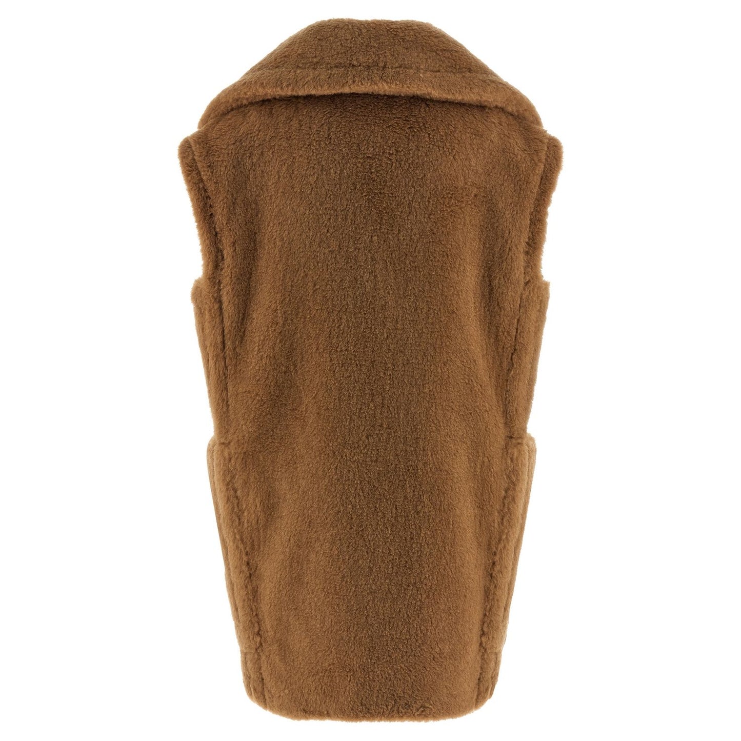 Max Mara Beige Wool Sleeveless Jacket