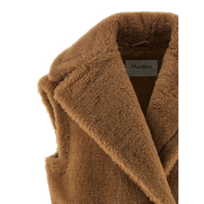 Max Mara Beige Wool Sleeveless Jacket