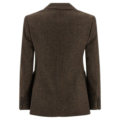 Max Mara Brown Virgin Wool Blazer