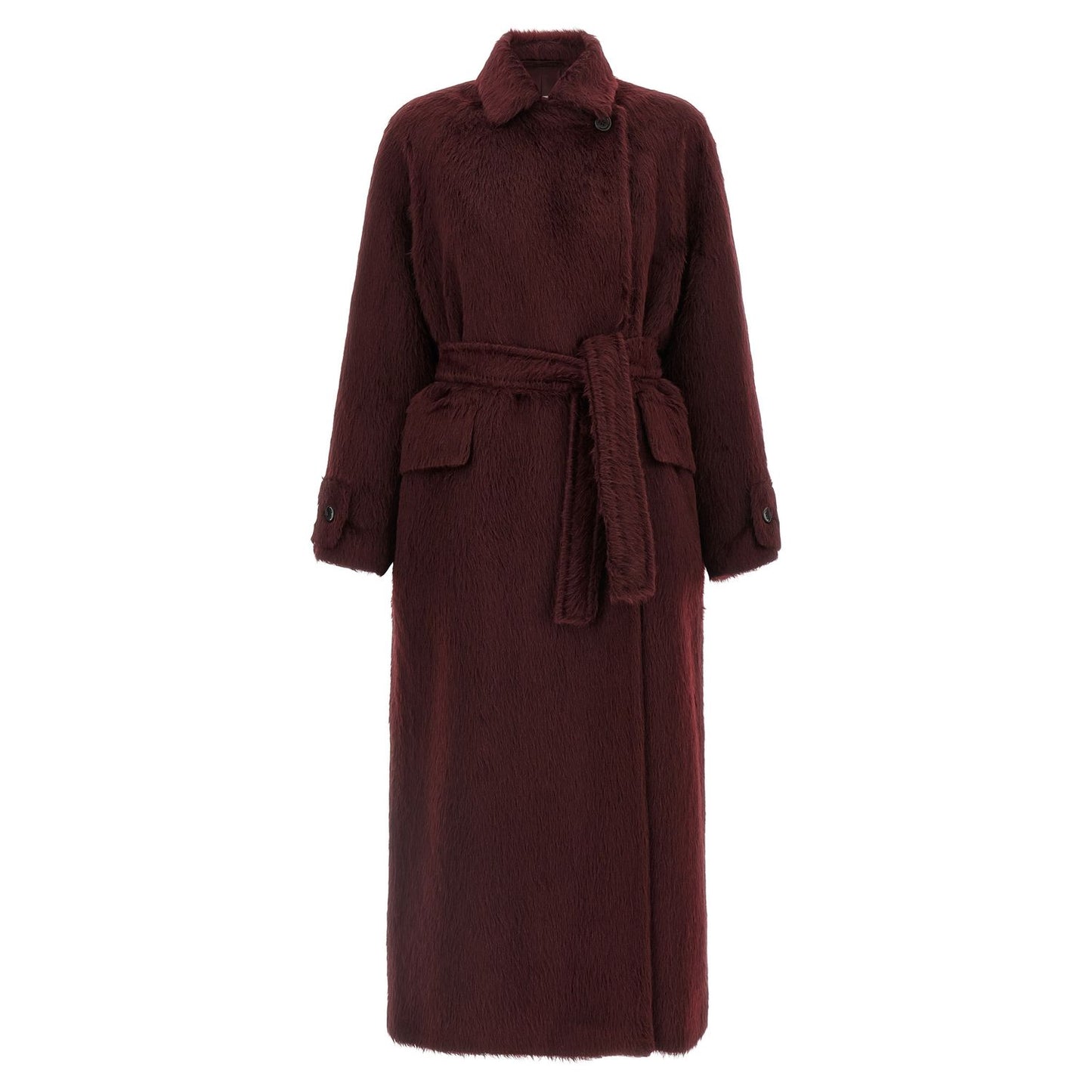 Max Mara Bordeaux Wool Coat